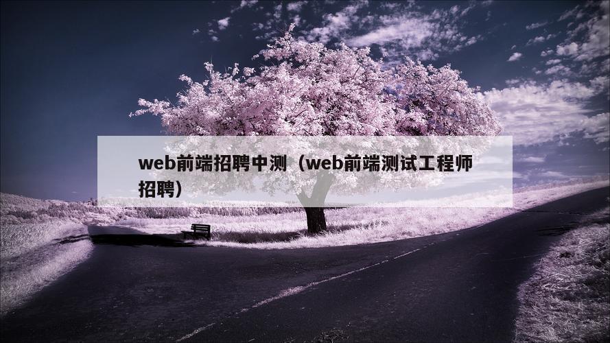 web前端招聘中测