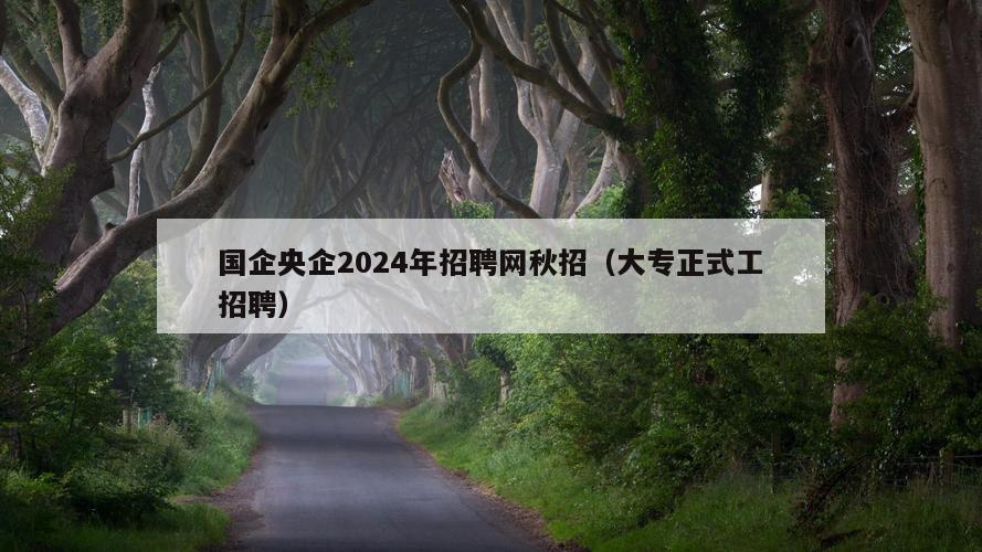 国企央企2024年招聘网秋招（大专正式工招聘）