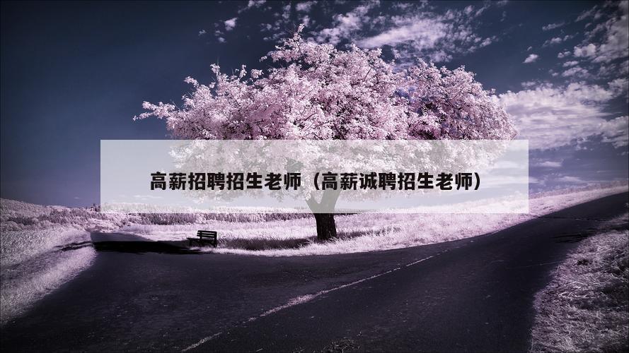 高薪招聘招生老师（高薪诚聘招生老师）