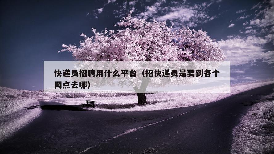 快递员招聘用什么平台