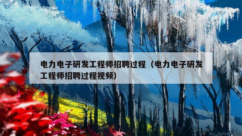 电力电子研发工程师招聘过程（电力电子研发工程师招聘过程视频）