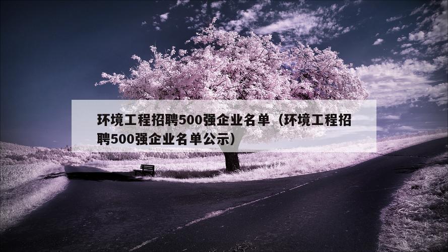 环境工程招聘500强企业名单