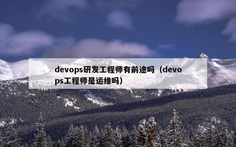 devops研发工程师有前途吗（devops工程师是运维吗）